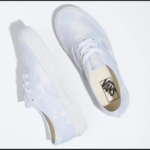unisex vans bleach wash blue white 8.5 women 7 men’s new with box!